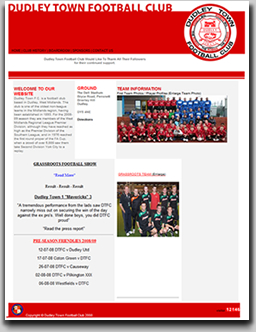 BEFORE Dudley Town FC's new website
